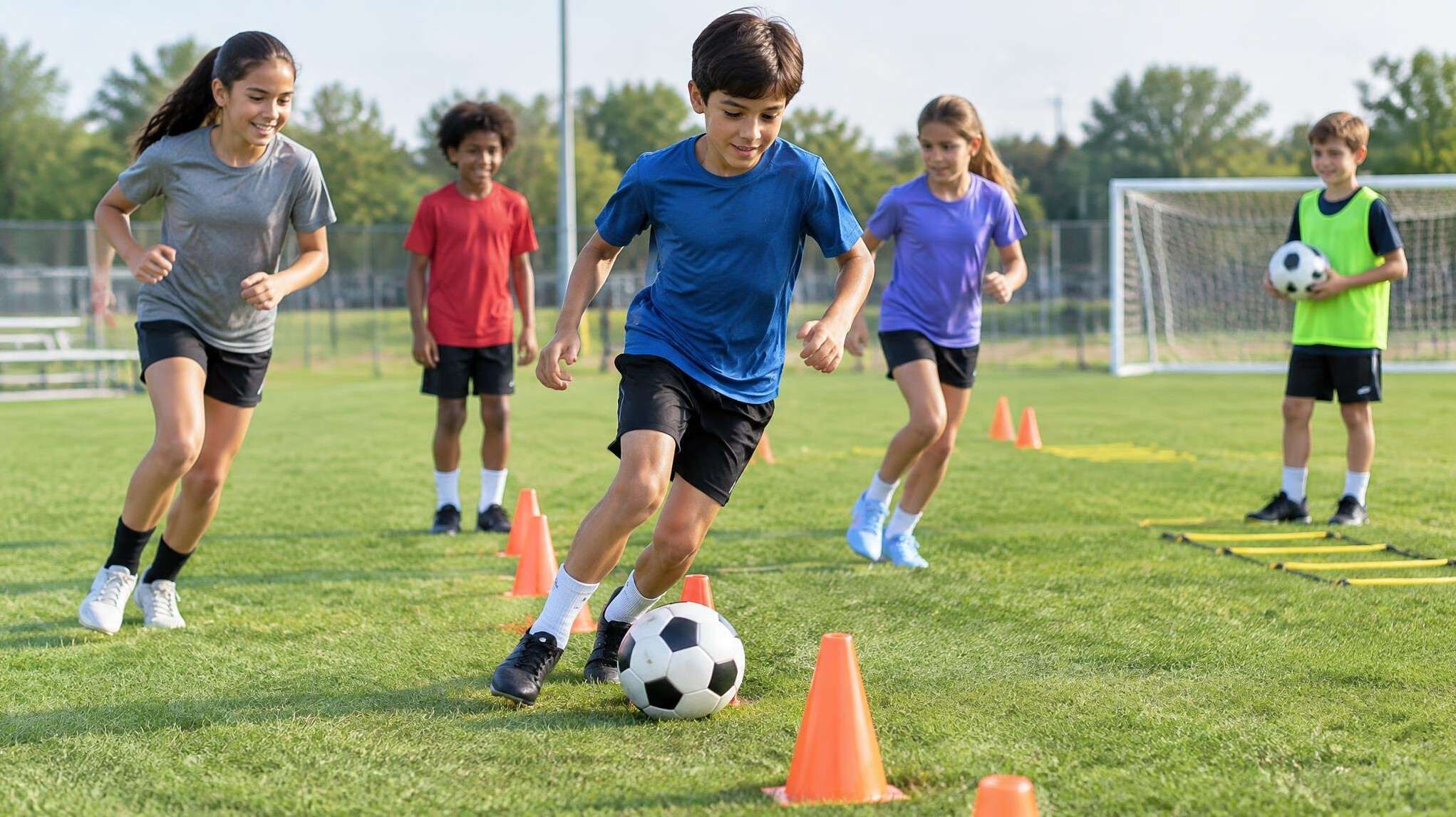 group of young athletes